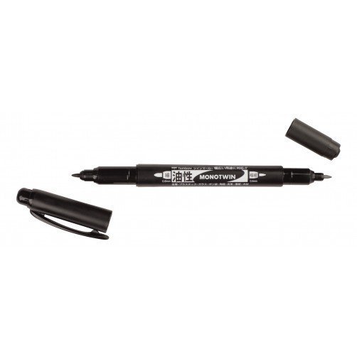 Tombow Obostrani fineliner Mono Twin, crni