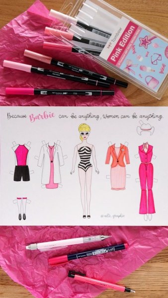 Tombow sada oboustranných fixů 6ks – PINK (limitovaná edice)