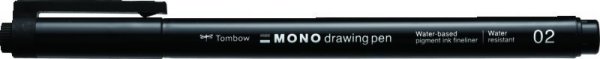 Tombow Set MONO drawing pen Bold, 4 komada: 02 (cca 0,3 mm), 04 (cca 0,4 mm), 06 (cca 0,5 mm), 08 (cca 0,6 mm)