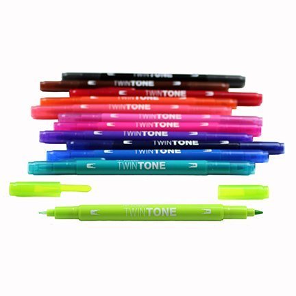 Tombow Set obostranih flomastera TwinTone, Brights