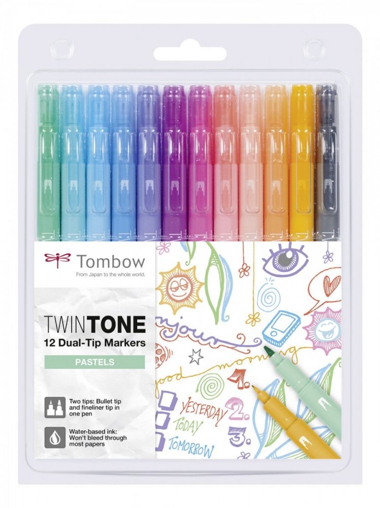 Tombow Set obostranih flomastera TwinTone, Pastels