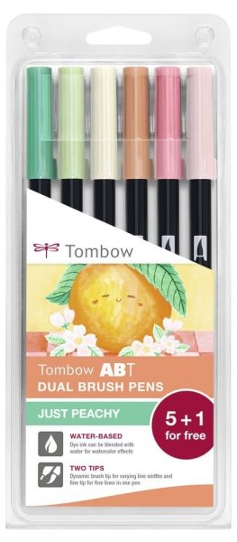 Tombow Set obostranih flomastera 6 kom -BRESKVASTI (limitirano izdanje)