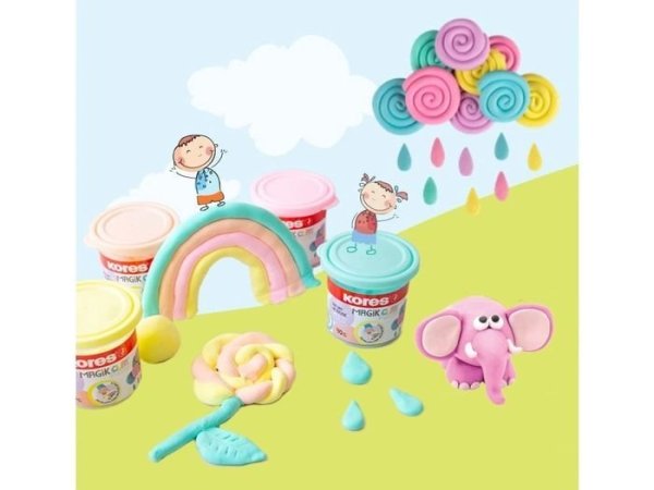 Kores Lehká modelovací hmota Magik Clay Pastel 40 g – tyrkysová