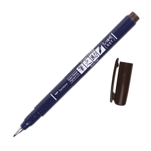 Tombow Flomaster Fudenosuke, brown