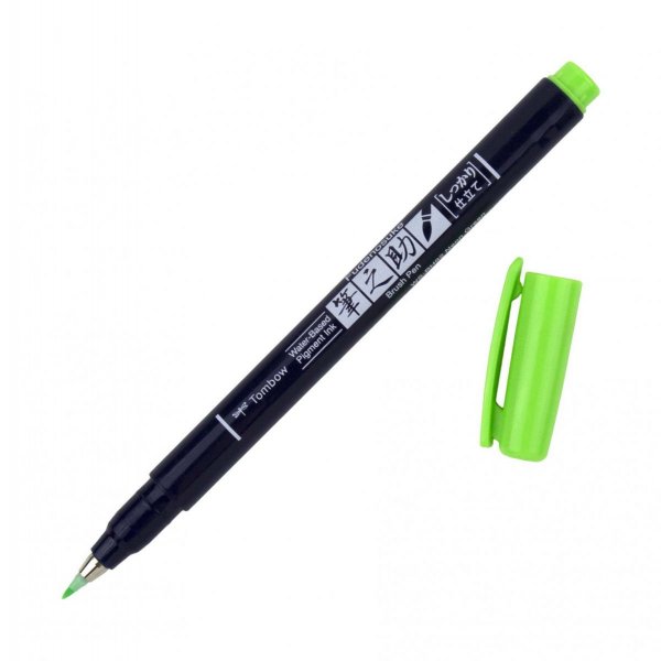 Tombow Flomaster Fudenosuke, neon green