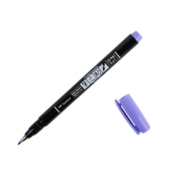Tombow Flomaster s vrhom u obliku kista Fudenosuke pastel za crni papir, lavender