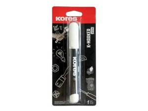 Kores kreativní popisovač K-marker White, kulatý hrot, bílý, blistr