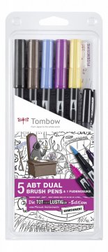 Tombow Set obostranih flomastera ABT Dual Brush Pen – specijalno strip izdanje, 5 kom. ABT + 1 kom. Fudenosuke