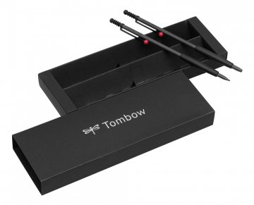 Tombow Set ZOOM 707 kemijska olovka + tehnička olovka, siva/crna/crvena