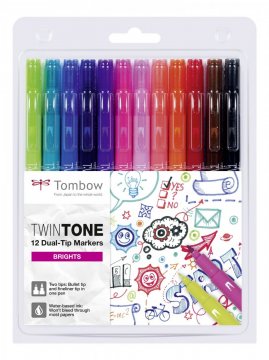 Tombow Set obostranih flomastera TwinTone, Brights