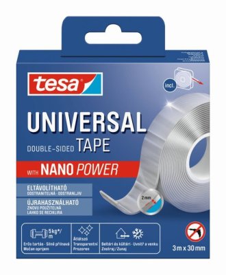 tesa® Oboustranná páska universal s technologií nano power, 3 m x 20 mm
