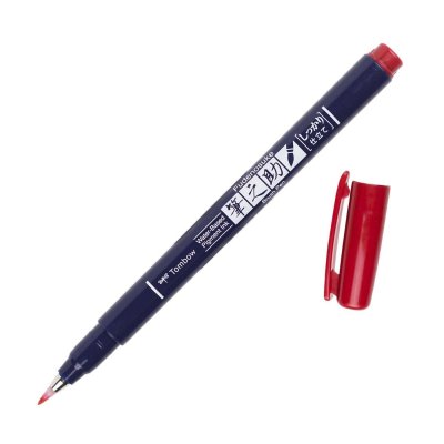 Tombow Flomaster Fudenosuke, red