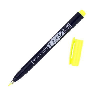 Tombow Flomaster Fudenosuke, neon yellow