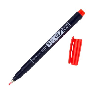 Tombow Flomaster Fudenosuke, neon red