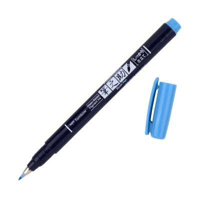 Tombow Flomaster Fudenosuke, neon blue