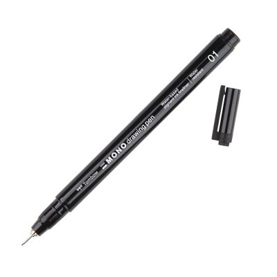 Tombow Fineliner MONO drawing pen, širina traga: 01 (cca 0,25 mm), crna boja, pojedinačno